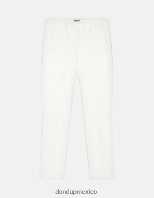 alabastro DONDUP mujer pantalones de algodón perfectos y ajustados vestir D0VXD176