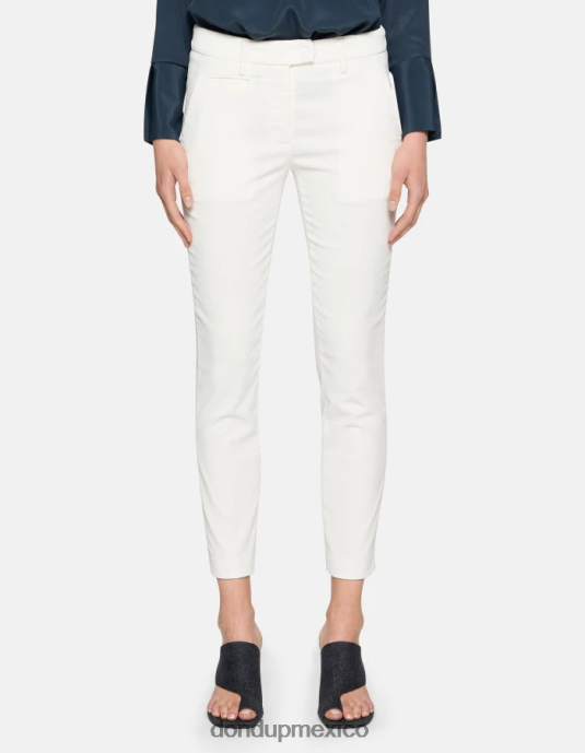 alabastro DONDUP mujer pantalones de terciopelo perfectos y ajustados vestir D0VXD153