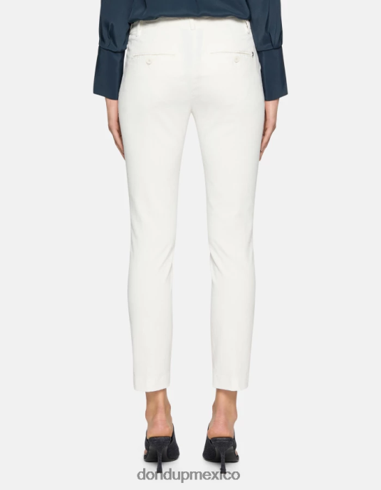 alabastro DONDUP mujer pantalones de terciopelo perfectos y ajustados vestir D0VXD153