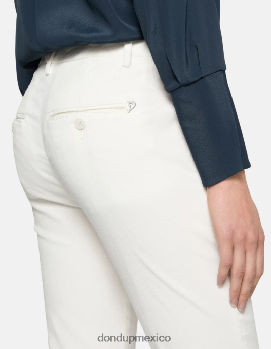 alabastro DONDUP mujer pantalones de terciopelo perfectos y ajustados vestir D0VXD153