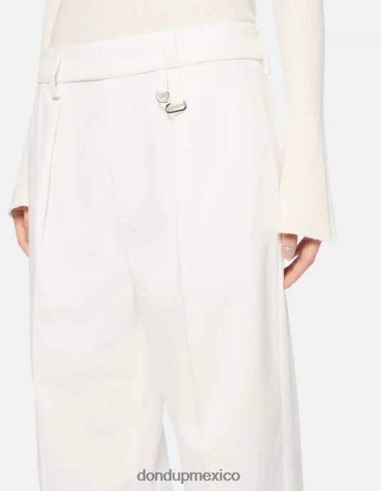 alabastro DONDUP mujer pantalones holgados Kylie de algodón vestir D0VXD213