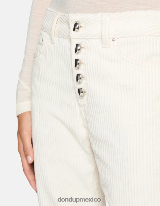 alabastro DONDUP mujer pantalones holgados de terciopelo koons vestir D0VXD107