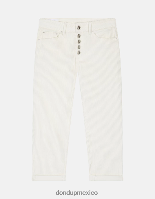 alabastro DONDUP mujer pantalones holgados de terciopelo koons vestir D0VXD107