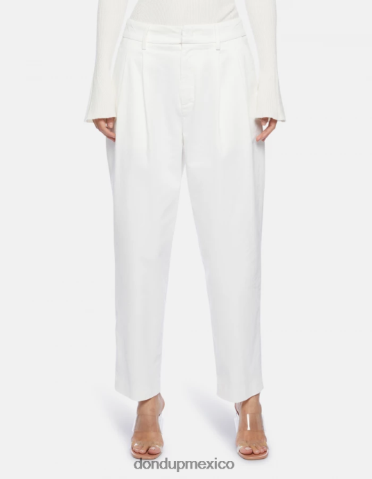 alabastro DONDUP mujer pantalones sheryl holgados de algodón vestir D0VXD238