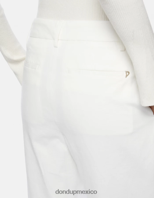 alabastro DONDUP mujer pantalones sheryl holgados de algodón vestir D0VXD238