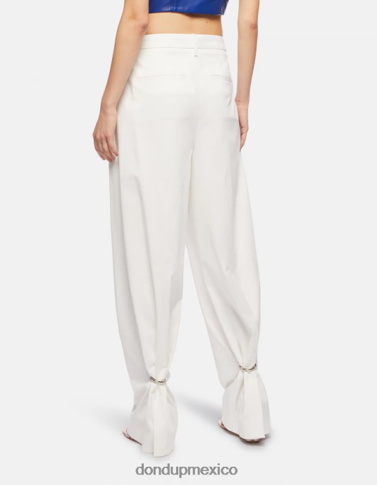 alabastro DONDUP mujer pantalones tru holgados de algodón vestir D0VXD214