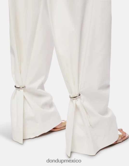 alabastro DONDUP mujer pantalones tru holgados de algodón vestir D0VXD214