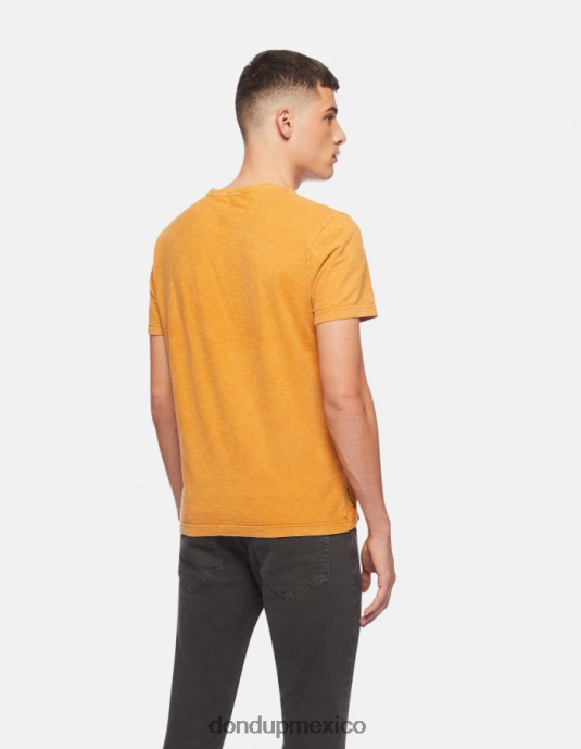 amarillo ocre DONDUP hombres camiseta de punto regular fit vestir D0VXD805