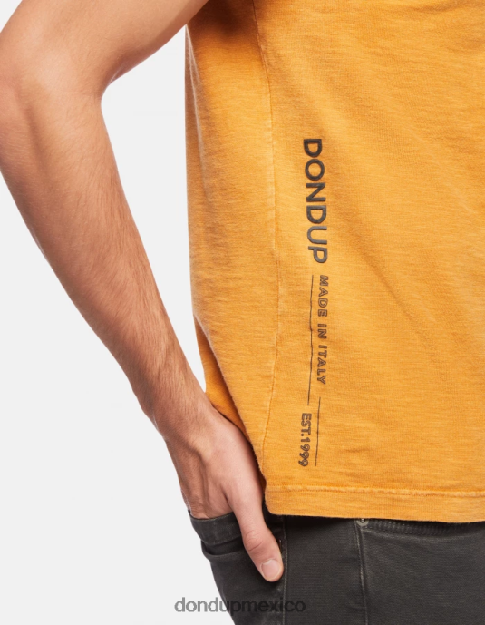 amarillo ocre DONDUP hombres camiseta de punto regular fit vestir D0VXD805