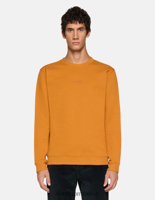 amarillo ocre DONDUP hombres sudadera regular fit con cuello redondo vestir D0VXD821