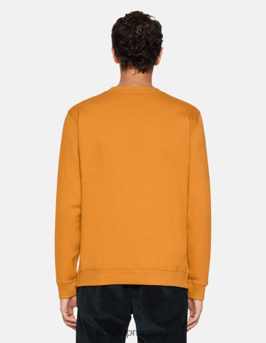amarillo ocre DONDUP hombres sudadera regular fit con cuello redondo vestir D0VXD821