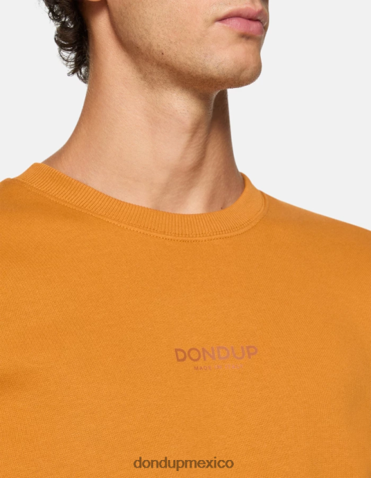 amarillo ocre DONDUP hombres sudadera regular fit con cuello redondo vestir D0VXD821