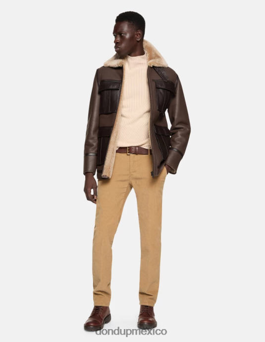 arena DONDUP hombres pantalones Spiritissimo de terciopelo regular fit vestir D0VXD719