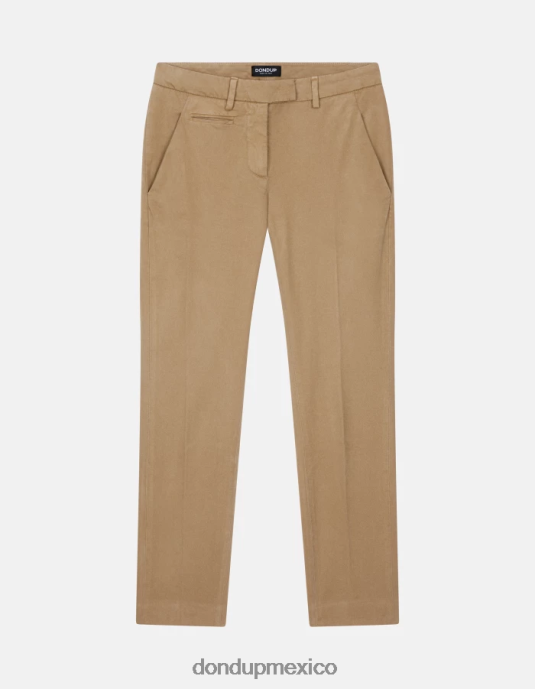 arena DONDUP mujer pantalones de algodón perfectos y ajustados vestir D0VXD178