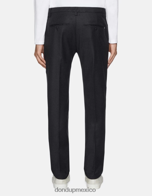 asfalto DONDUP hombres pantalones Spiritissimo de franela regular fit vestir D0VXD679