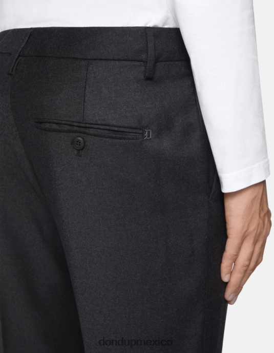 asfalto DONDUP hombres pantalones Spiritissimo de franela regular fit vestir D0VXD679