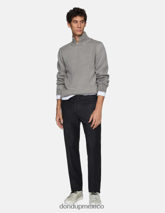 asfalto DONDUP hombres pantalones Spiritissimo de franela regular fit vestir D0VXD679