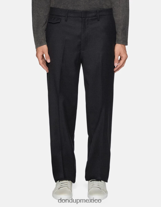asfalto DONDUP hombres pantalones louis holgados de franela vestir D0VXD682