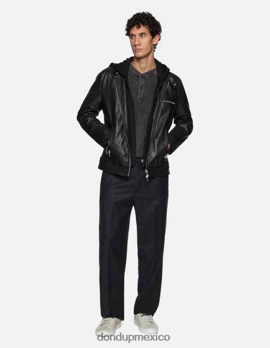 asfalto DONDUP hombres pantalones louis holgados de franela vestir D0VXD682