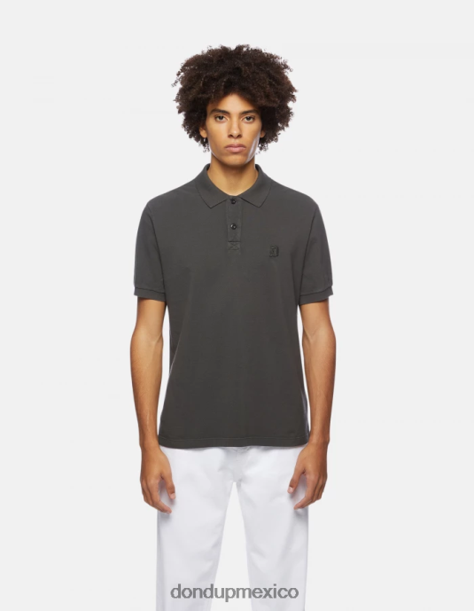 asfalto DONDUP hombres polo de piqué regular fit vestir D0VXD820