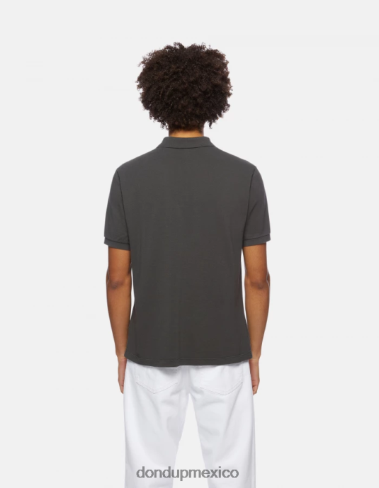 asfalto DONDUP hombres polo de piqué regular fit vestir D0VXD820