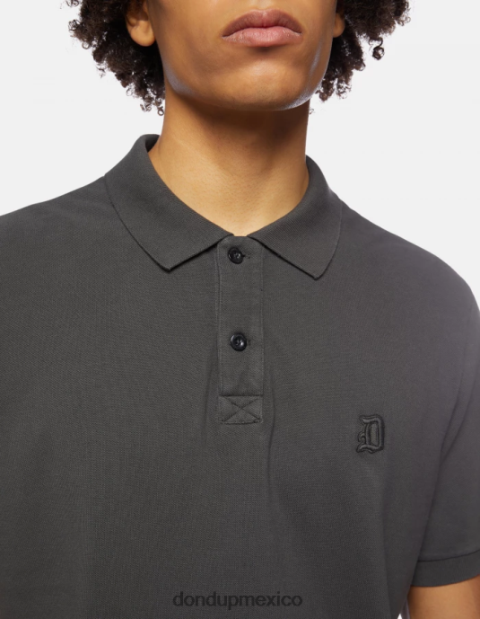 asfalto DONDUP hombres polo de piqué regular fit vestir D0VXD820