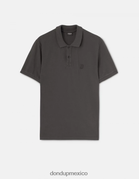asfalto DONDUP hombres polo de piqué regular fit vestir D0VXD820