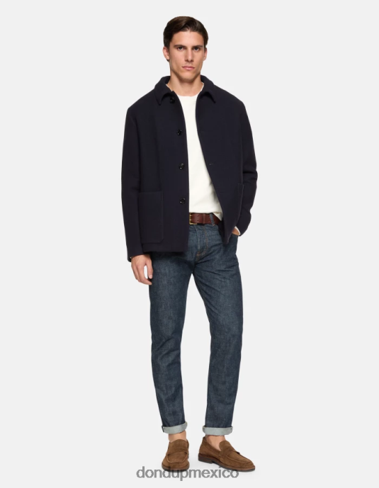 azul DONDUP hombres Vaqueros Icon regular fit en denim rígido con orillo vestir D0VXD567