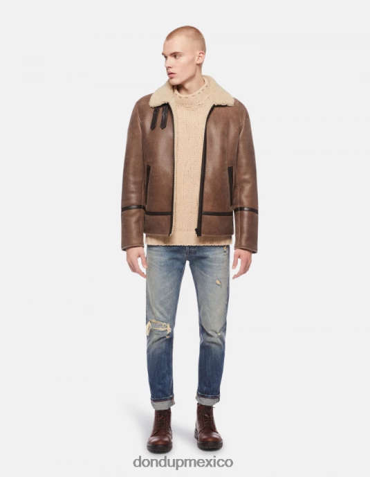azul DONDUP hombres Vaqueros Icon regular fit en denim rígido con orillo vestir D0VXD617