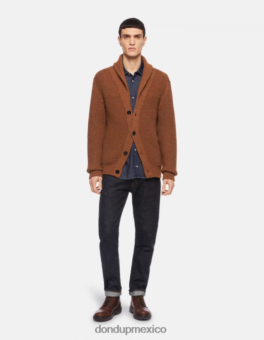 azul DONDUP hombres Vaqueros Icon regular fit en denim rígido con orillo vestir D0VXD632