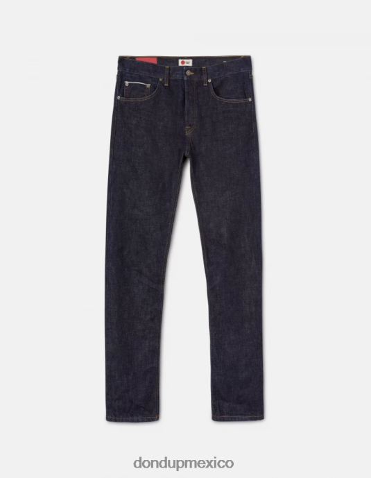 azul DONDUP hombres Vaqueros Icon regular fit en denim rígido con orillo vestir D0VXD632