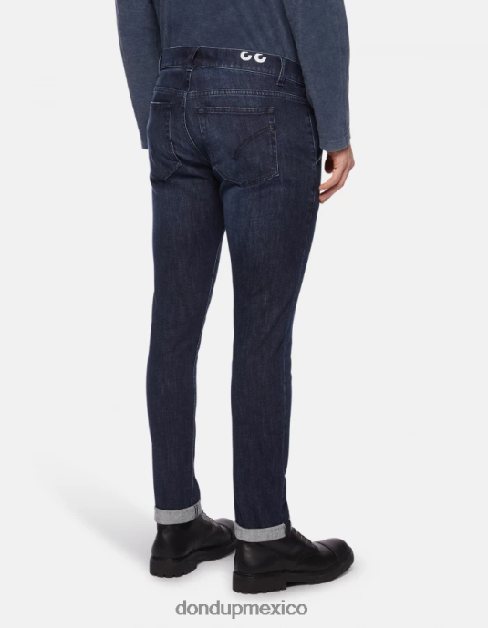 azul DONDUP hombres Vaqueros ajustados Konor en denim elástico vestir D0VXD666