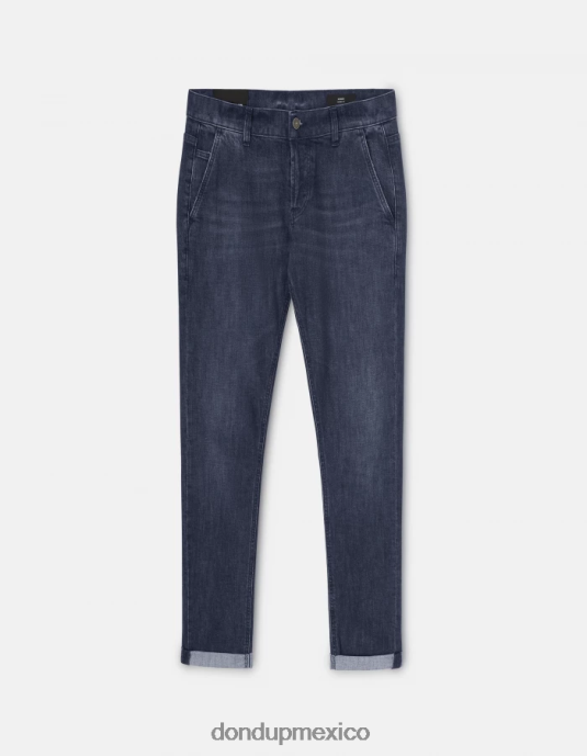 azul DONDUP hombres Vaqueros ajustados Konor en denim elástico vestir D0VXD666
