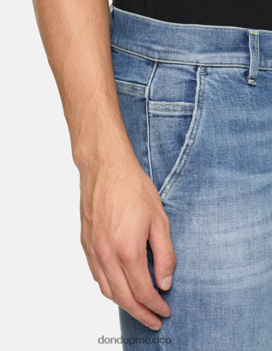 azul DONDUP hombres Vaqueros ajustados Konor en denim elástico vestir D0VXD675