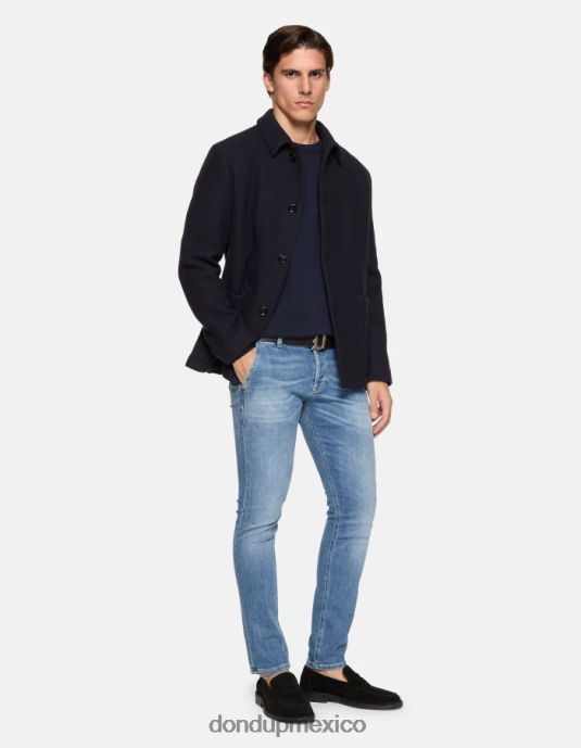azul DONDUP hombres Vaqueros ajustados Konor en denim elástico vestir D0VXD675