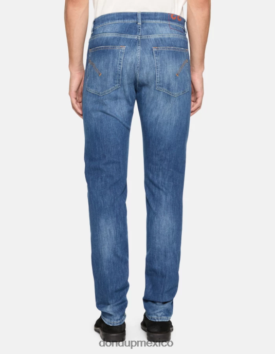 azul DONDUP hombres Vaqueros dian carrot fit de 34 pulgadas en denim elástico vestir D0VXD577