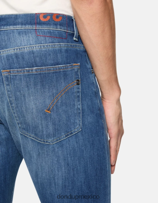 azul DONDUP hombres Vaqueros dian carrot fit de 34 pulgadas en denim elástico vestir D0VXD577