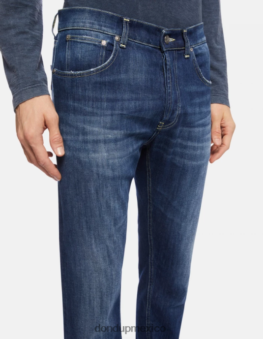 azul DONDUP hombres Vaqueros dian carrot fit de 34 pulgadas en denim elástico vestir D0VXD654