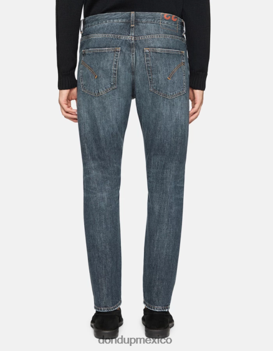 azul DONDUP hombres Vaqueros dian carrot fit en denim rígido vestir D0VXD607