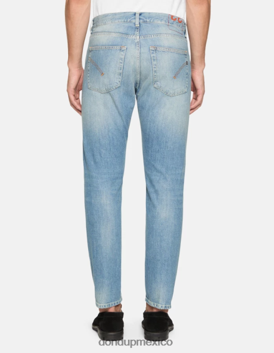 azul DONDUP hombres Vaqueros dian carrot fit en denim rígido vestir D0VXD612