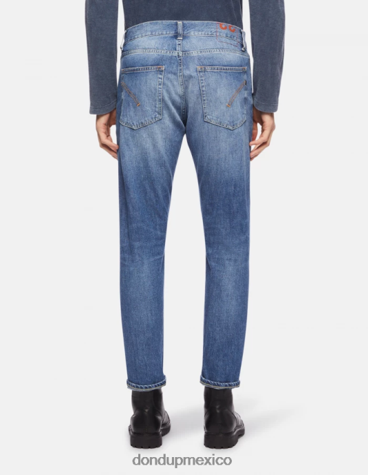 azul DONDUP hombres Vaqueros dian carrot fit en denim rígido vestir D0VXD653