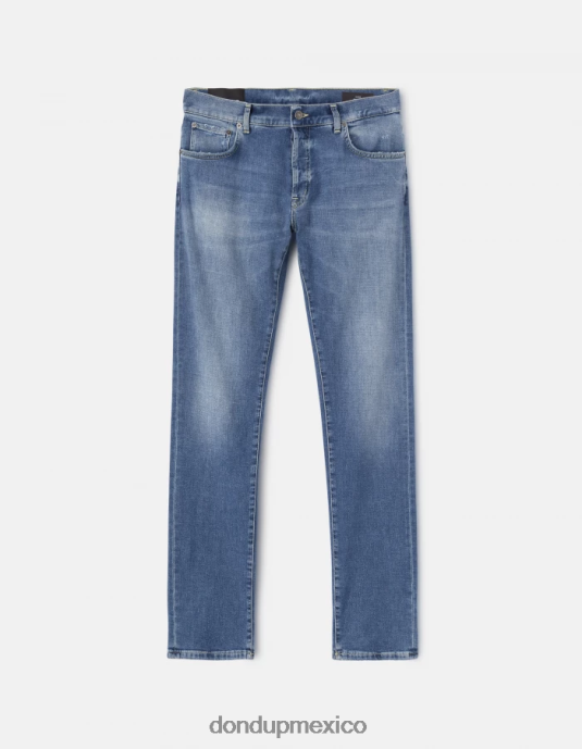 azul DONDUP hombres Vaqueros hans regular fit en denim elástico vestir D0VXD595