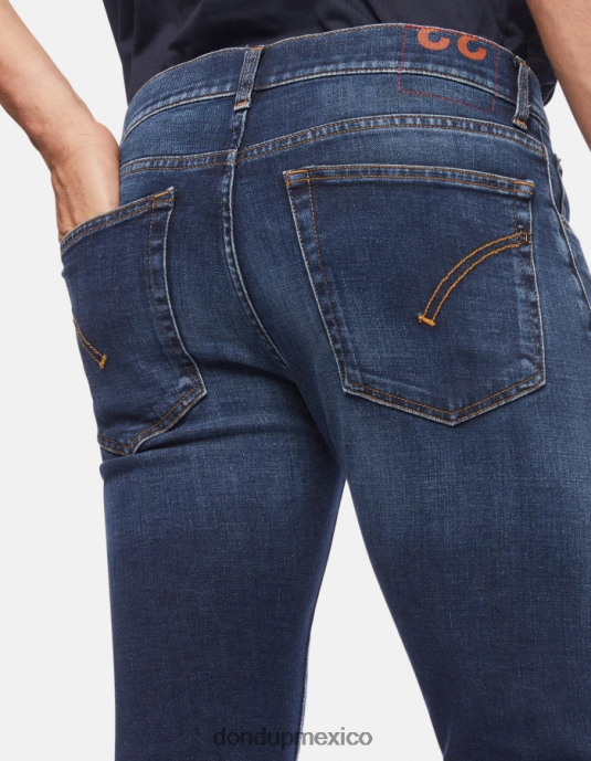 azul DONDUP hombres Vaqueros hans regular fit en denim elástico vestir D0VXD600