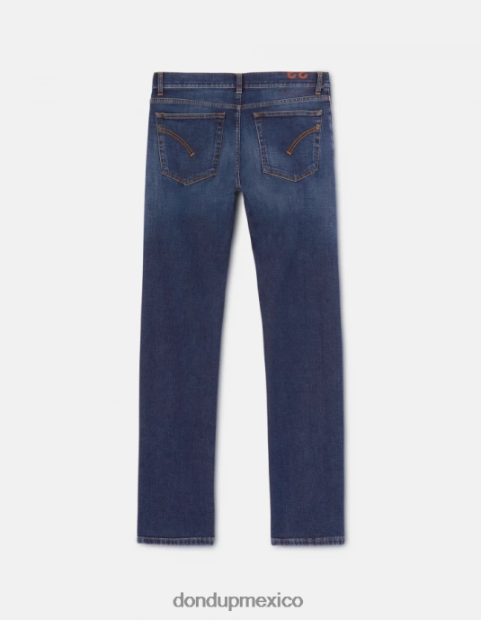 azul DONDUP hombres Vaqueros hans regular fit en denim elástico vestir D0VXD600