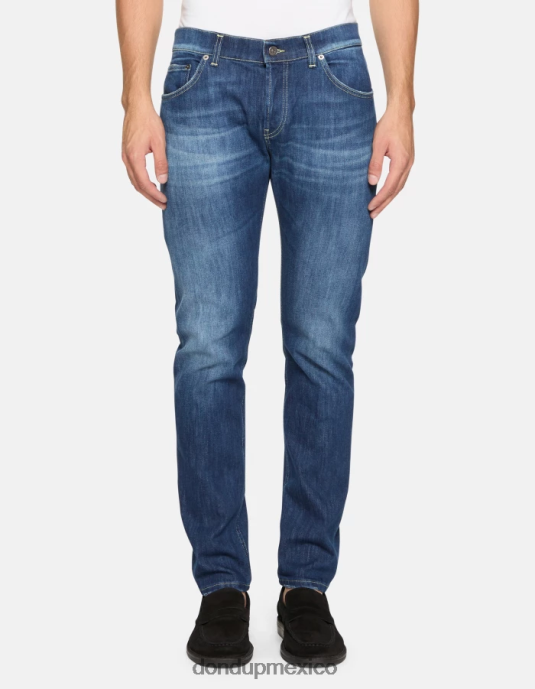 azul DONDUP hombres Vaqueros mius slim fit de 32 pulgadas en denim elástico vestir D0VXD561
