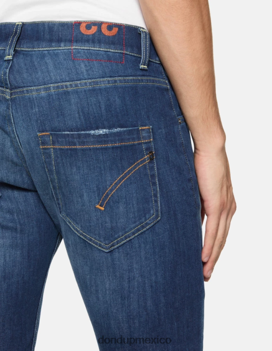 azul DONDUP hombres Vaqueros mius slim fit de 32 pulgadas en denim elástico vestir D0VXD561
