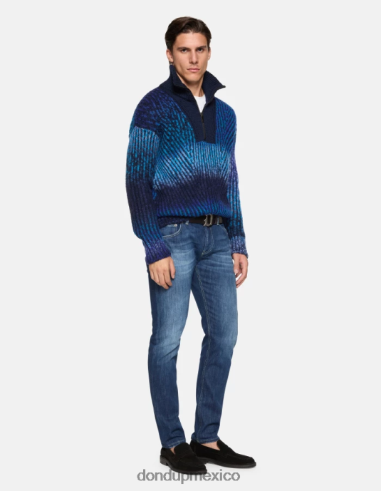 azul DONDUP hombres Vaqueros mius slim fit de 32 pulgadas en denim elástico vestir D0VXD561