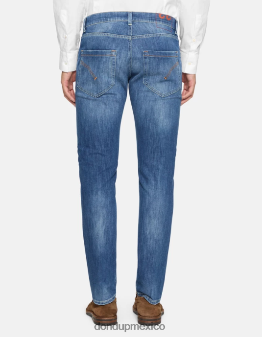 azul DONDUP hombres Vaqueros mius slim fit de 32 pulgadas en denim elástico vestir D0VXD593