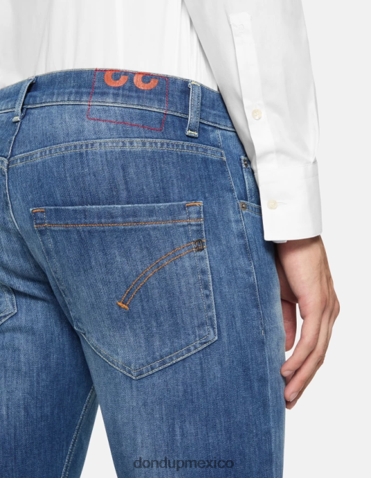 azul DONDUP hombres Vaqueros mius slim fit de 32 pulgadas en denim elástico vestir D0VXD593