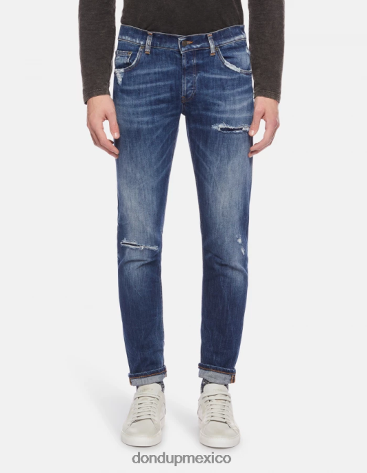 azul DONDUP hombres Vaqueros mius slim fit de 32 pulgadas en denim elástico vestir D0VXD624